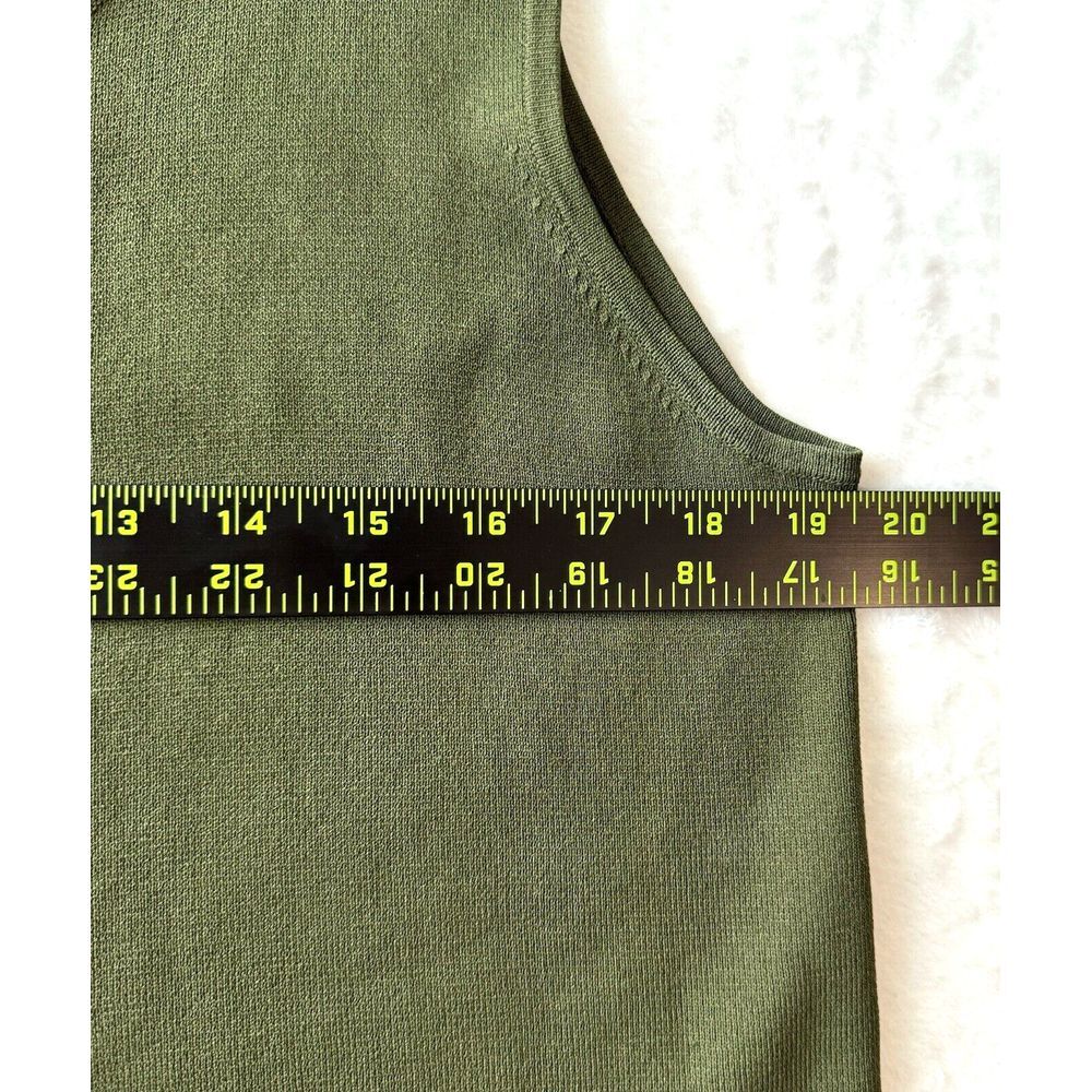 Drapers & Damons Sleeveless Top Women Large Olive Green Scoop Neck‎ Shirt - Picture 8 of 13